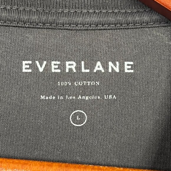 Everlane 100% Human Crew T-Shirt Black Size L - Picture 4 of 7